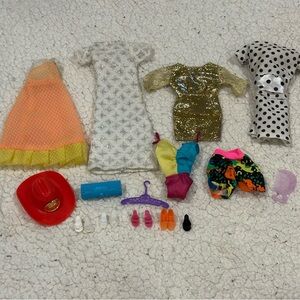 vintage barbie clothes and accessories lot